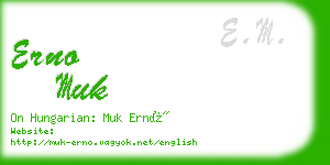 erno muk business card